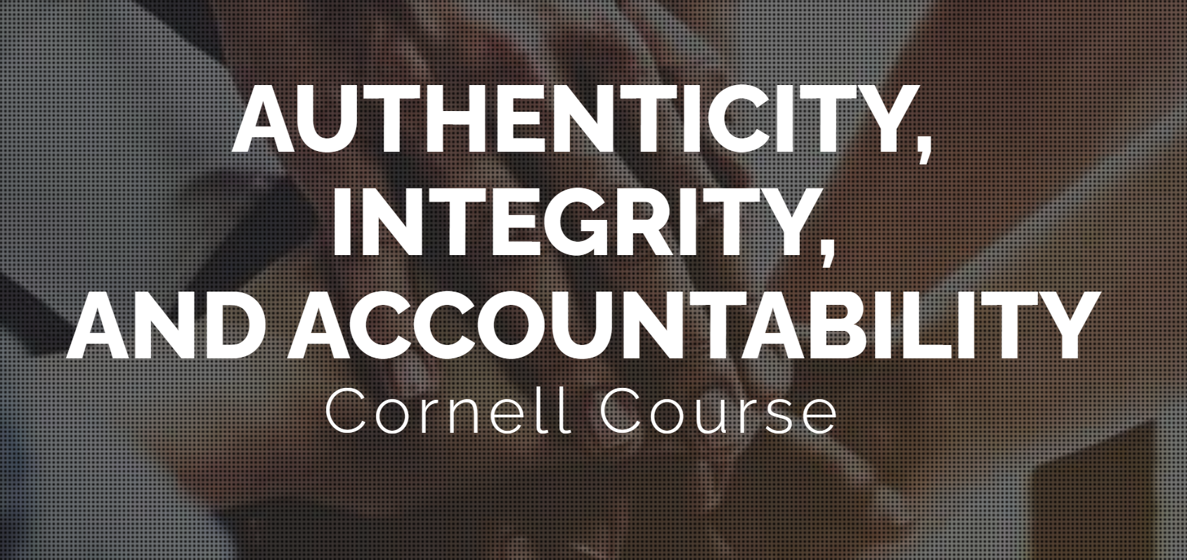 Authenticity, Integrity and Accountability (LSM642)