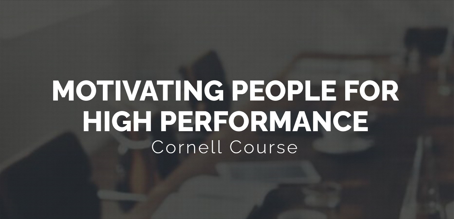 Motivating People for High Performance